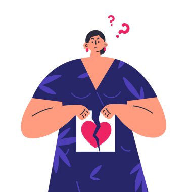 Woman get a divorce or breaks the relationship