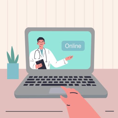  Karantina sırasında ilaç. Doktor hatta.