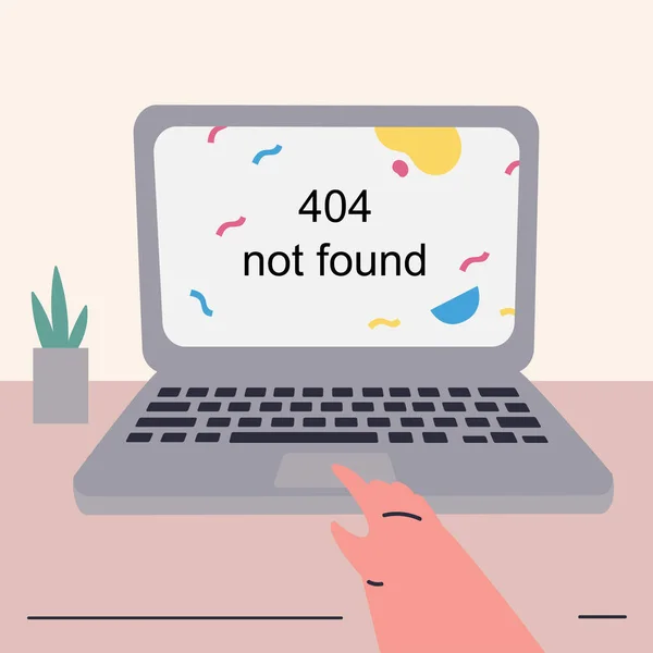 Templat untuk gambar halaman galat .404 error - Stok Vektor