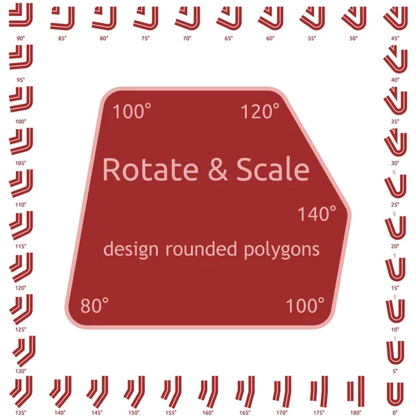 Polygones arrondis design — Image vectorielle