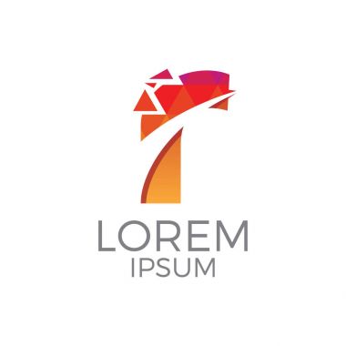 Modern ve renkli harf r geometrik