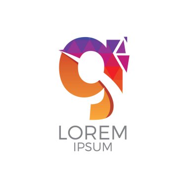 Modern ve renkli mektup g geometrik