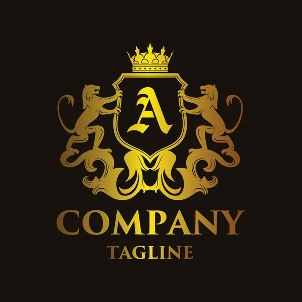 Carta de luxo 'A' Logo — Vetor de Stock