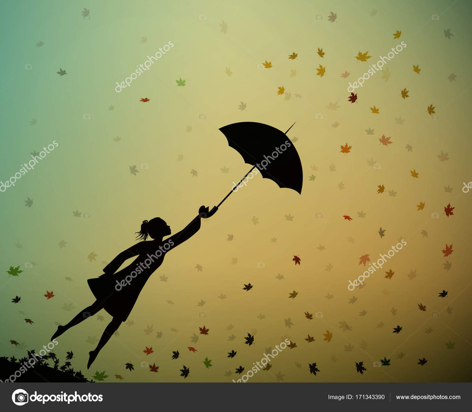 flying away with an autumn wind, Vector by ©fonafona 171343390