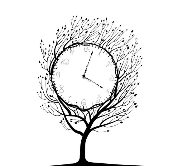 stock vector lock tree, black and white,