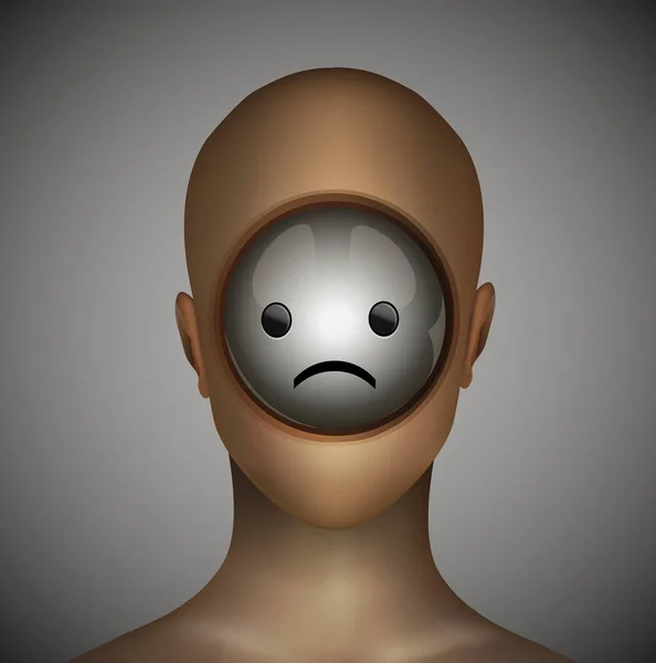 Внутрішня розлючена концепція, розлючена ікона всередині голови людини, розлючений чоловік — стоковий вектор