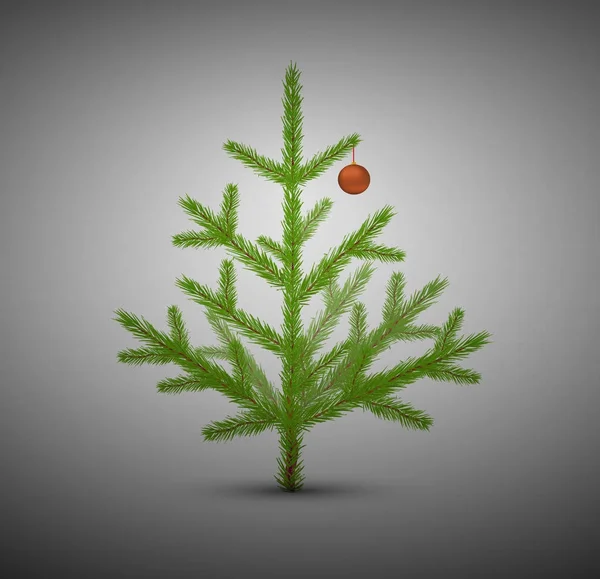 작은 크리스마스 트리 장식 빨간 거품 절연, — 스톡 벡터