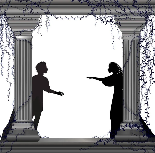 Shakespeare s oyunu Romeo ve Juliet, Romantik Tarih, siluet, aşk hikayesi,