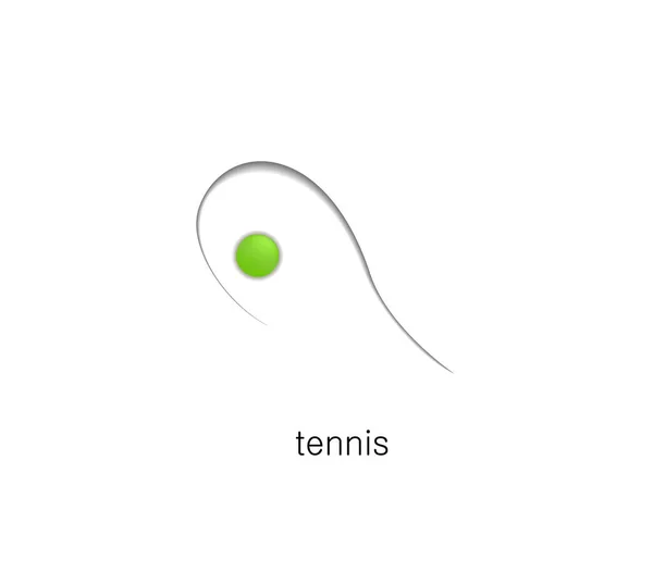 Logo de tenis idea creativa sobre el fondo blanco, logo de tenis simple , — Vector de stock