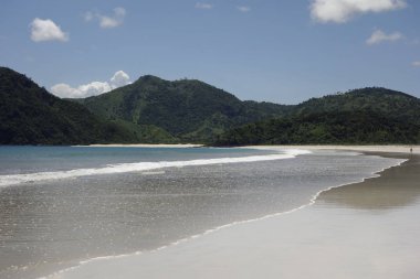 Güzel bir güneşli gün, Nusa Dua beach, Bali, Endonezya kumsalda
