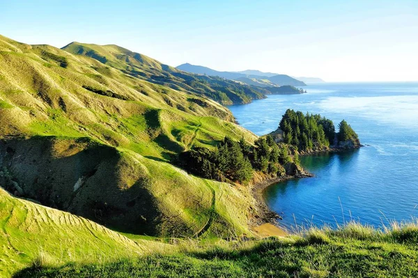 Fransızca Pass, Marlborough Sounds.New Zelanda üzerinden görünüm.