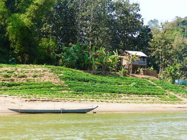 Mekong říční krajiny, Laos. — Stock fotografie