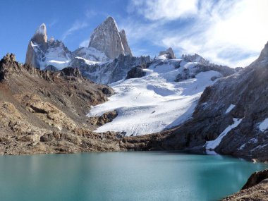 Fitz Roy veya Chalten, Patagonia, Arjantin.