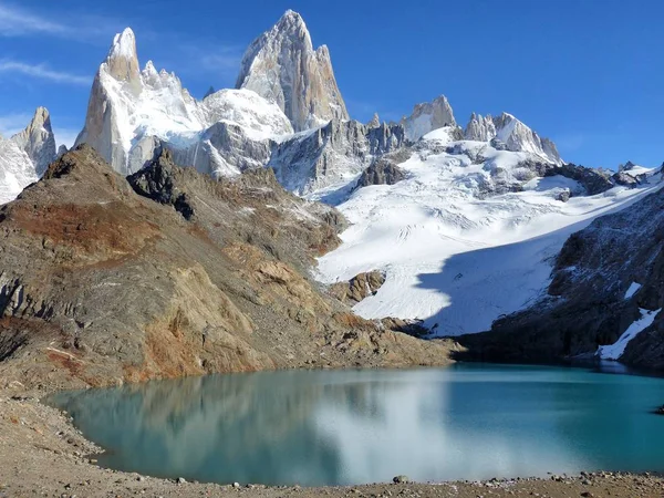 Fitz Roy veya Chalten, Patagonia, Arjantin.