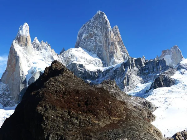 Fitz Roy veya Chalten, Patagonia, Arjantin.