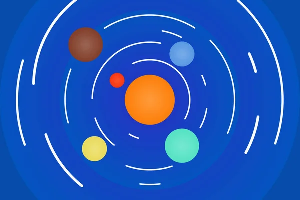 Evren vektör çizimi. Düz yatar maket veya arka plan zekası