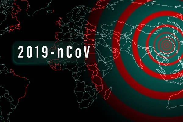 Coronavirus covid-19 2019-nCoV epidemic in the World. World map with diag