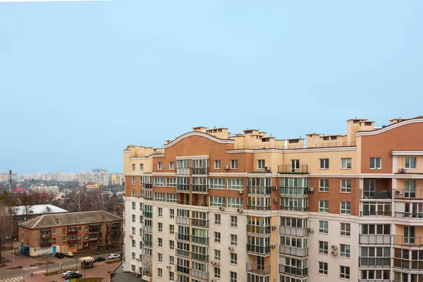 Modern Urban Architecture Cityscape View Blue Sky Daytime Building Roofs — Stock Photo, Image