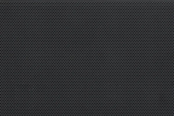 Metal ağ arka plan deseni. Ses hoparlörünün kapağı delinmiş.