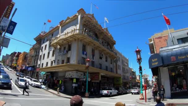 San Francisco Estados Unidos Puede Circa Calles Chinatown Con Cámara — Vídeos de Stock
