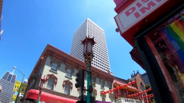 San Francisco Usa Maj Circa Gader Chinatown Med Kamera Svømme – Stock-video