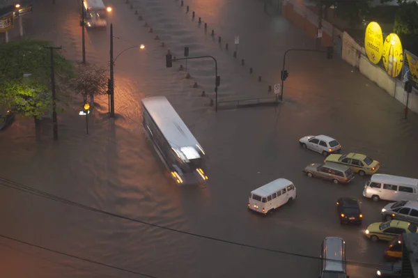 Flood Joana River Rio Janeiro Seen Top Building Rio Janeiro — Stock Photo, Image