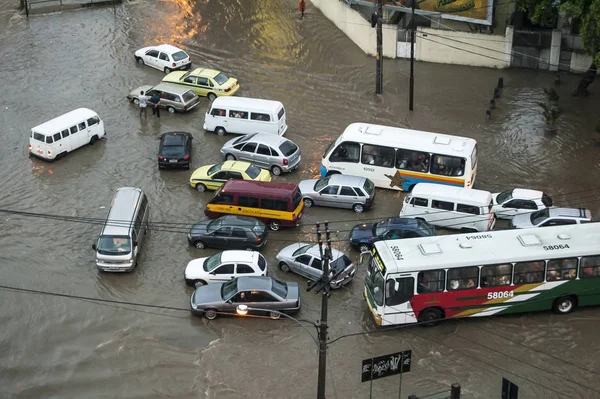 Flood Joana River Rio Janeiro Seen Top Building Rio Janeiro — Stock Photo, Image