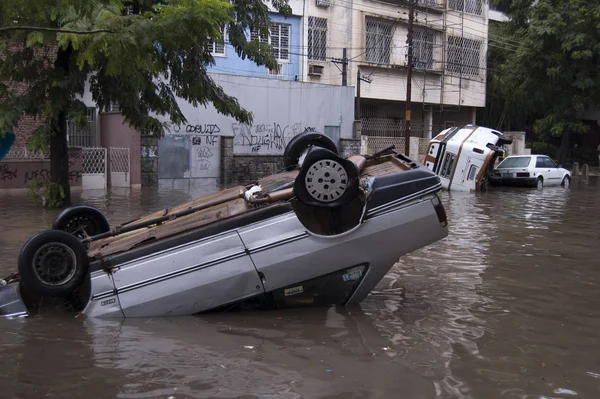 Flood Joana River Rio Janeiro Places Had Problems Flood Garages — Stock Photo, Image