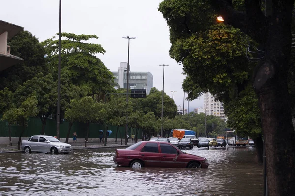 Flood Joana River Rio Janeiro Places Had Problems Flood Garages — Stock Photo, Image