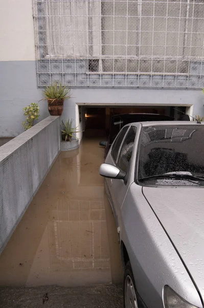 Flood Joana River Rio Janeiro Places Had Problems Flood Garages — Stock Photo, Image