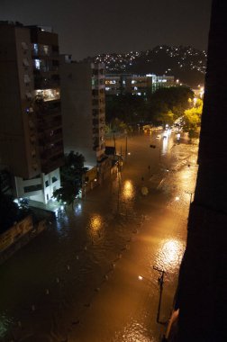 Rio de Janeiro, Brezilya, 2006 - Rio de Janeiro 'daki Joana Nehri' nde sel baskını