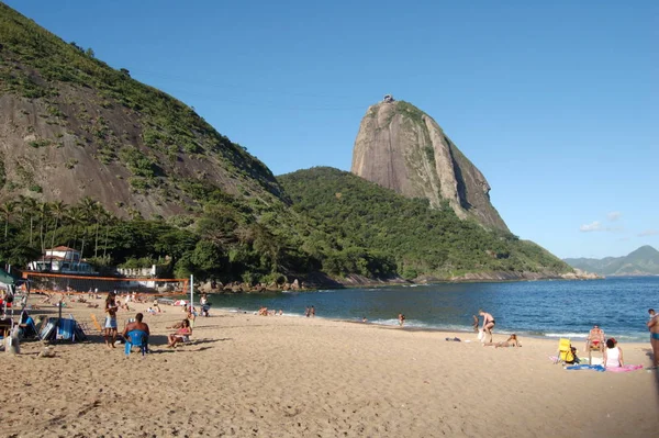 Rio Brasile Novembre 2005 Spiaggia Rossa Nel Tardo Pomeriggio Del — Foto Stock