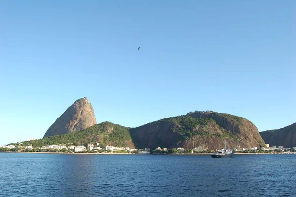 Rio Brasil Novembro 2005 Vista Montanha Pão Açúcar Final Tarde — Fotografia de Stock