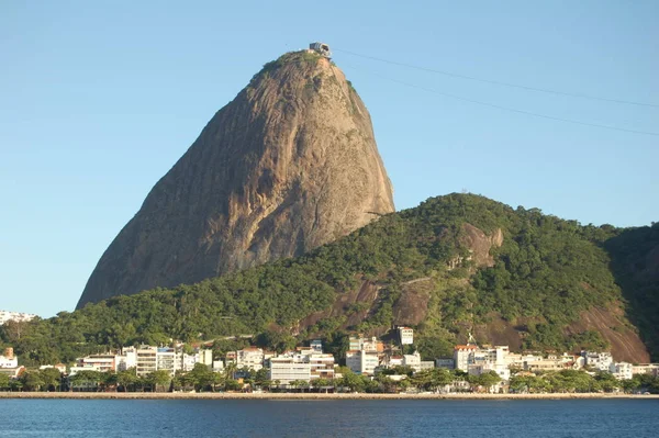 Río Brasil Noviembre 2005 Vista Montaña Pan Azúcar Tarde Del — Foto de Stock