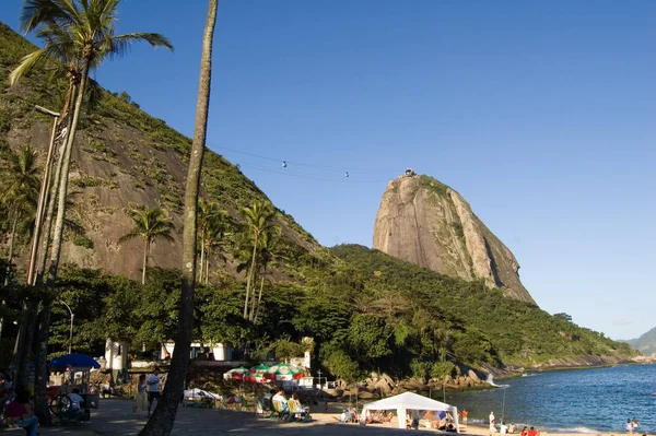 Rio Brezilya Kasım 2005 Yaz Günü Öğleden Sonra Kızıl Plaj — Stok fotoğraf