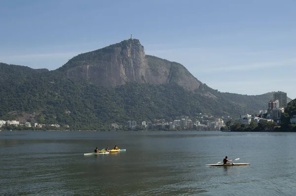 Rio Janeiro Brasilien Februari 2006 Rodrigo Freitas Lagunlandskap Solig Dag — Stockfoto