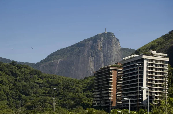 Rio Janeiro Brazílie Únor 2006 Lagunová Krajina Rodrigo Freitas Slunečného — Stock fotografie