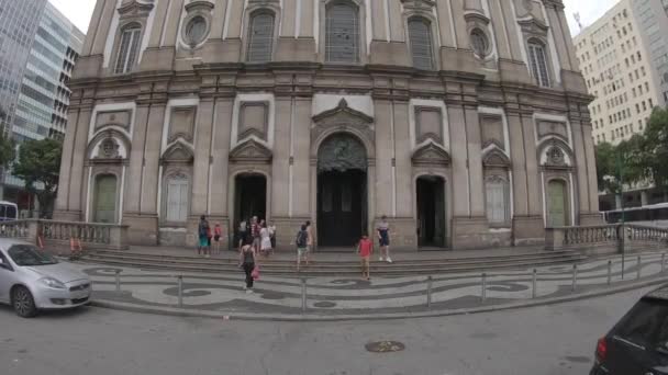 Río Janeiro Brasil Enero 2020 Iglesia Nossa Senhora Candelaria Río — Vídeo de stock