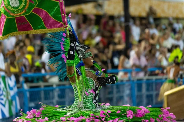 Río Brasil Marzo 2019 Mangueira Durante Carnaval Samba School Carnival — Foto de Stock