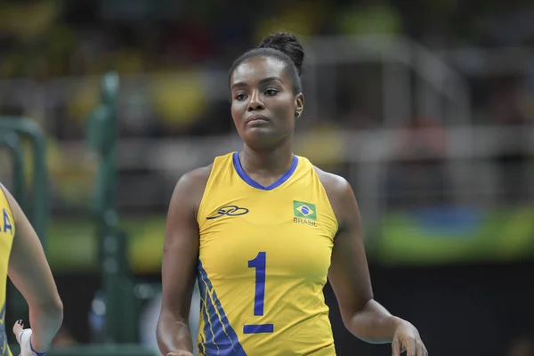 Río Brasil Agosto 2016 Fabiana Claudino Bra Durante Partido Voleibol — Foto de Stock