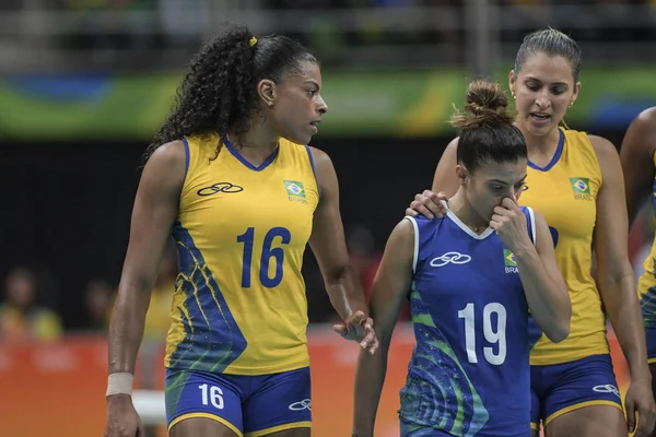 Rio Brasil Agosto 2016 Rodrigues Fernanda Bra Durante Partido Voleibol — Foto de Stock