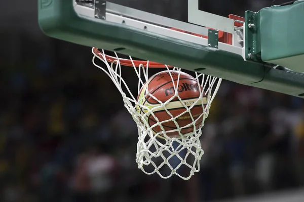 Rio Brazílie Srpna 2016 Basketbalový Stůl Během Basketbalového Zápasu Brazílie — Stock fotografie
