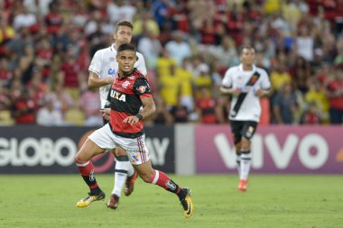 Rio, Brazil - october 28, 2017: Everton player in match between Flamengo and  Vasco by the Brazilian championship in Maracana Stadium