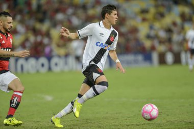 Rio, Brazil - october 28, 2017: Mateus Vital player in match between Flamengo and  Vasco by the Brazilian championship in Maracana Stadium