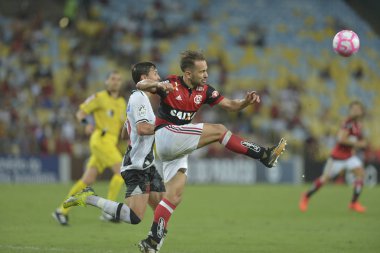 Rio, Brazil - october 28, 2017: Trauco player in match between Flamengo and  Vasco by the Brazilian championship in Maracana Stadium