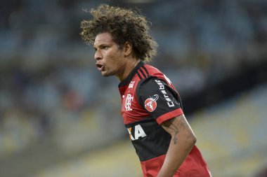 Rio, Brazil - november 01, 2017: Willian Arao player in match between Flamengo and  Fluminense by the Sulamerica Cup in Maracana Stadium