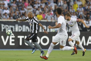 Rio, Brazil - november 04, 2017: Bruno Silva player in match between Botafogo and  Fluminense by the Brazilian Championship in Nilton Santos Stadium