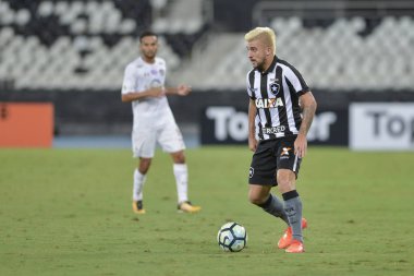 Rio, Brazil - november 04, 2017: Victor Luis player in match between Botafogo and  Fluminense by the Brazilian Championship in Nilton Santos Stadium