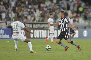 Rio, Brazil - november 04, 2017: Rodrigo Lindoso player in match between Botafogo and  Fluminense by the Brazilian Championship in Nilton Santos Stadium