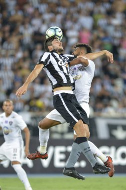 Rio, Brazil - november 04, 2017: Renato Chaves and Rodrigo Lindoso player in match between Botafogo and  Fluminense by the Brazilian Championship in Nilton Santos Stadium
